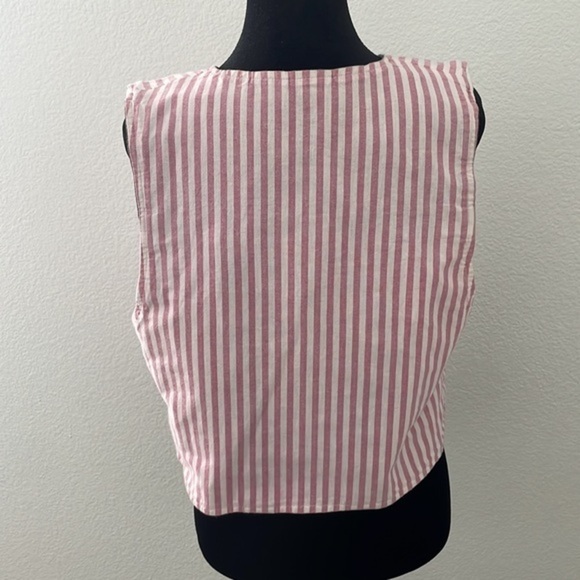 Vintage Handmade Reversible Denim Hearts and Stripes Vest 0068 - Picture 7 of 7